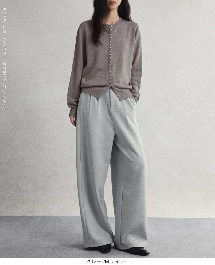 パールボタンニットカーディガン