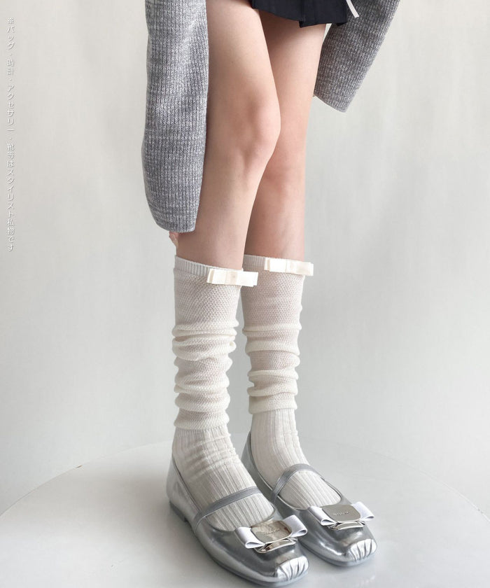 ふんわり可愛いバレエ風くしゅくしゅソックス