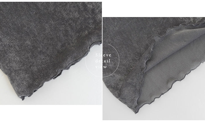 シアーフロッキーベロア見えメロートップス