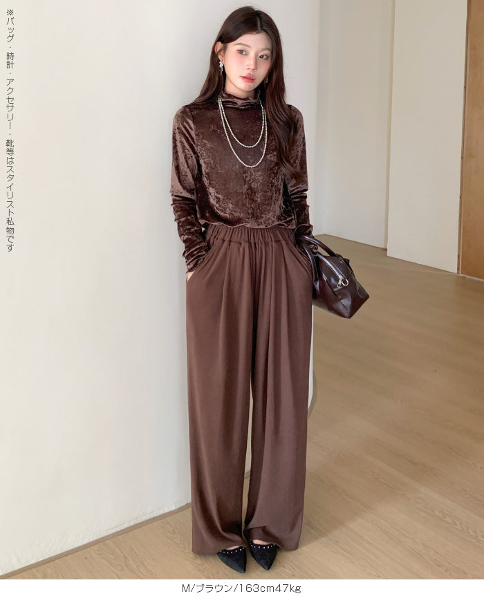 シアーフロッキーベロア見えメロートップス