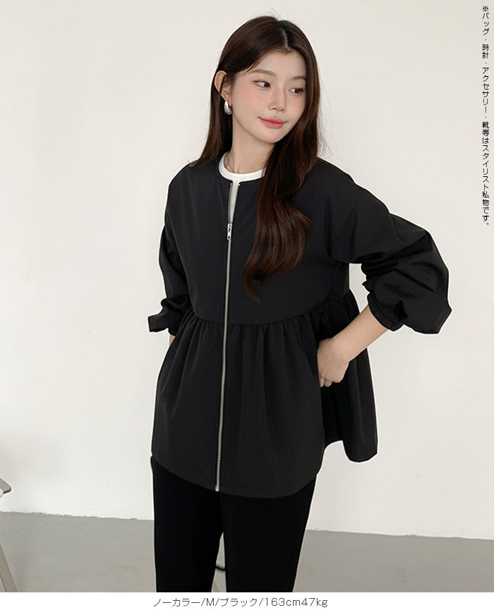 選べる2タイプ フレアブルゾン