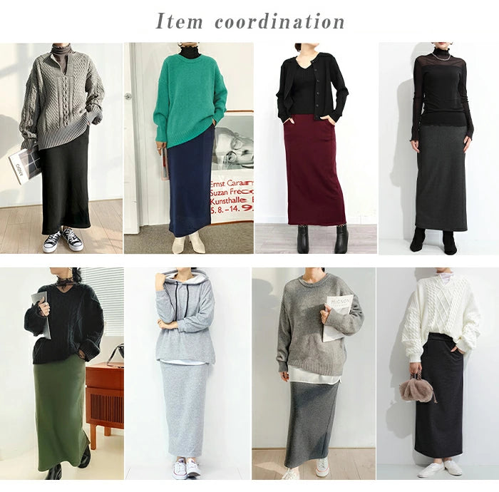 選べる2タイプ元祖裏起毛マキシスカート