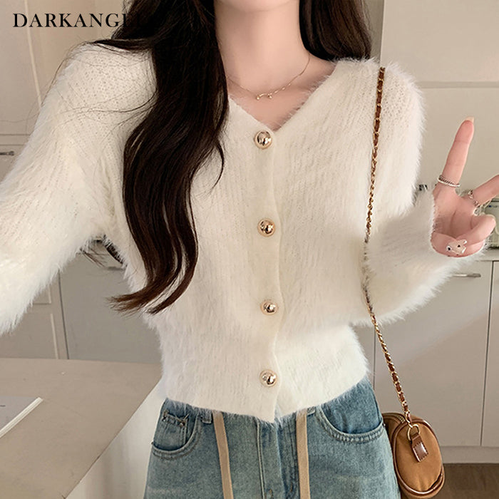 シャギーショートカーディガン