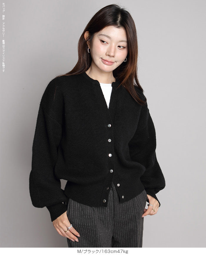 04color 02size キーネックカーディガン