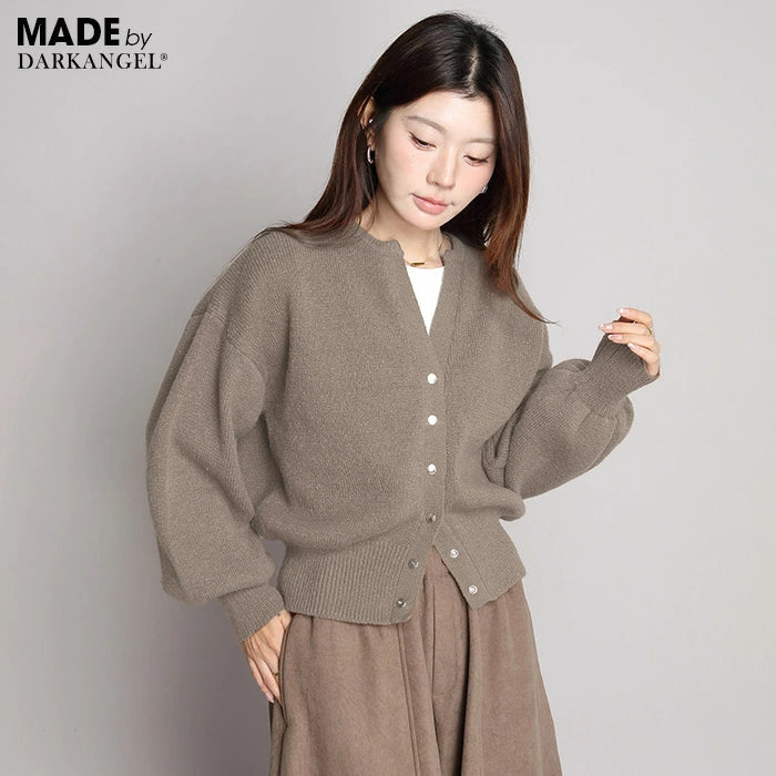 04color 02size キーネックカーディガン