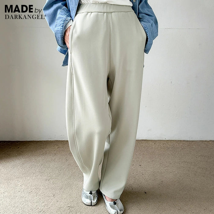 04color ツイル調ストレッチ裏起毛カーブパンツ