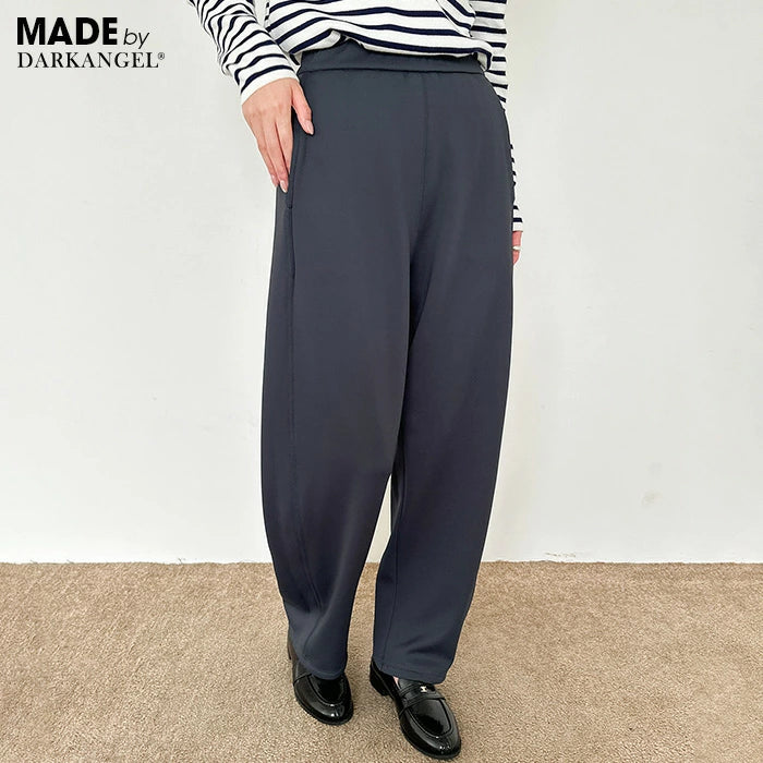 04color ツイル調ストレッチ裏起毛カーブパンツ