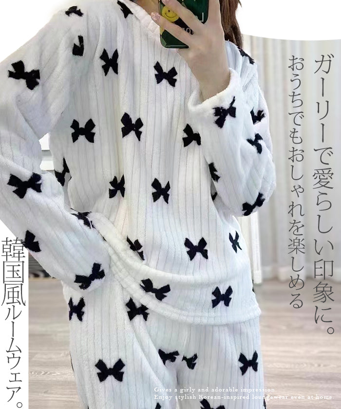 リボンプリントルームウェアセットアップ