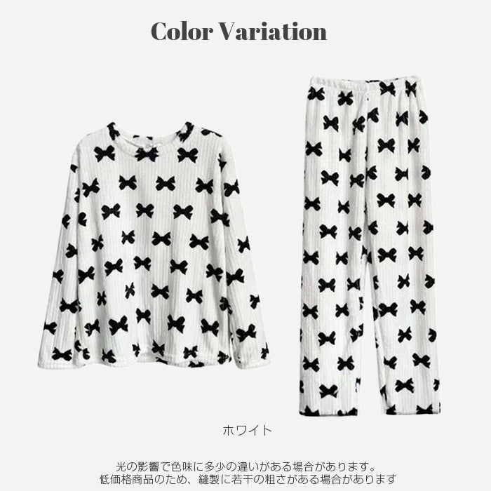 リボンプリントルームウェアセットアップ