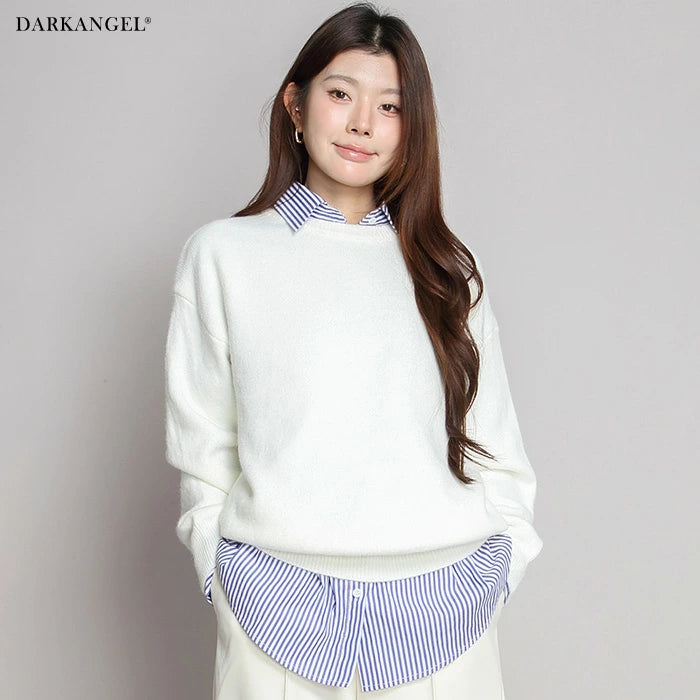 05color 長袖ゆったりニットトップス