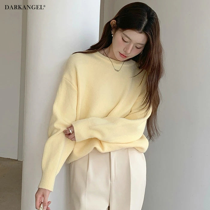 05color 長袖ゆったりニットトップス