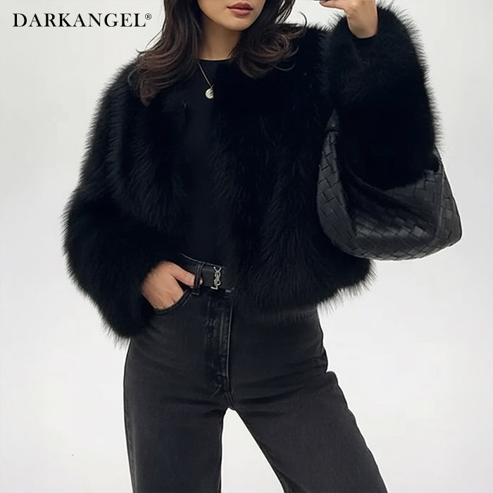 フェイクファーショート丈ジャケット