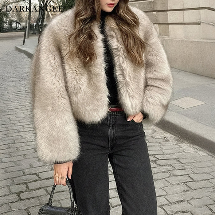 フェイクファーショート丈ジャケット