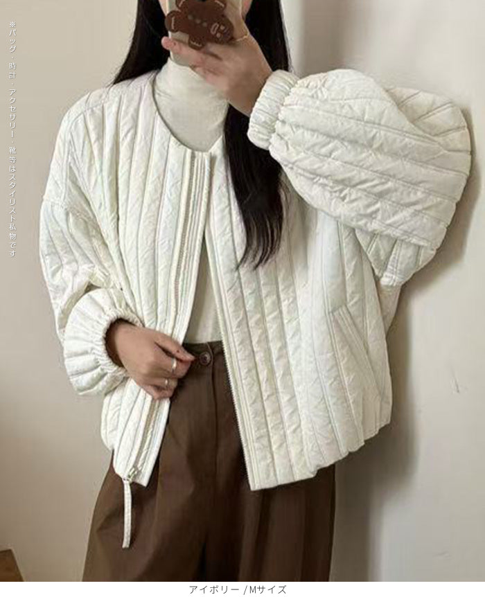 ゆったり*中綿 大人のショートジャケット