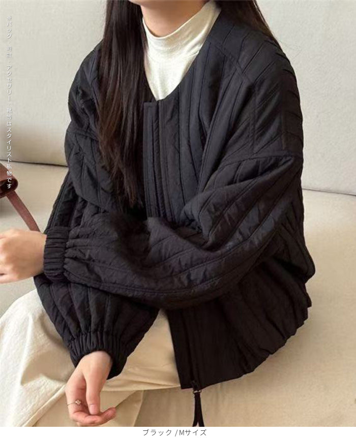 ゆったり*中綿 大人のショートジャケット