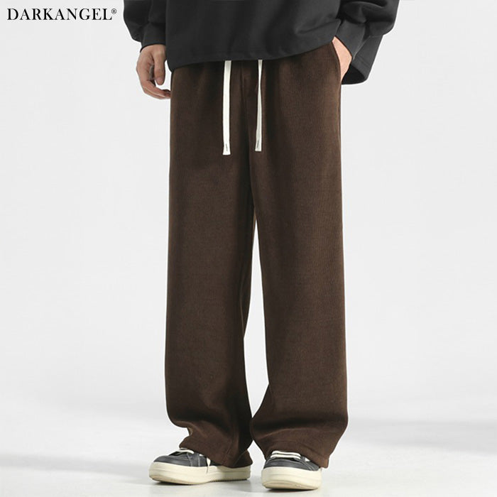 裏起毛コーデュロイワイドパンツ