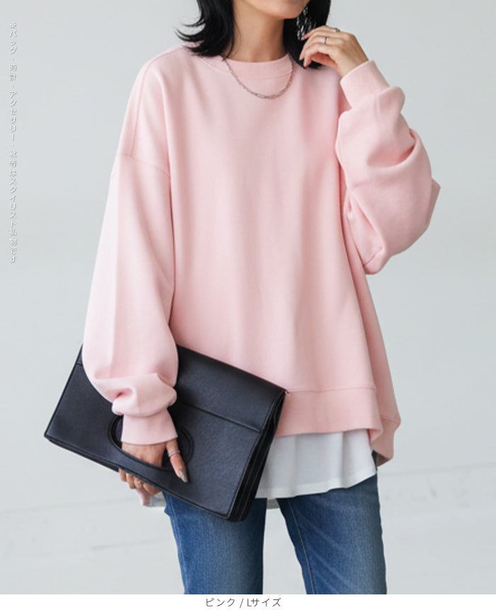 08color 裏起毛スウェットプルオーバー