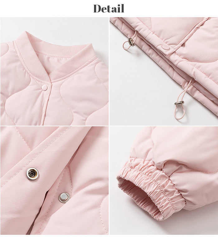 ドロストノーカラーキルティングジャケット