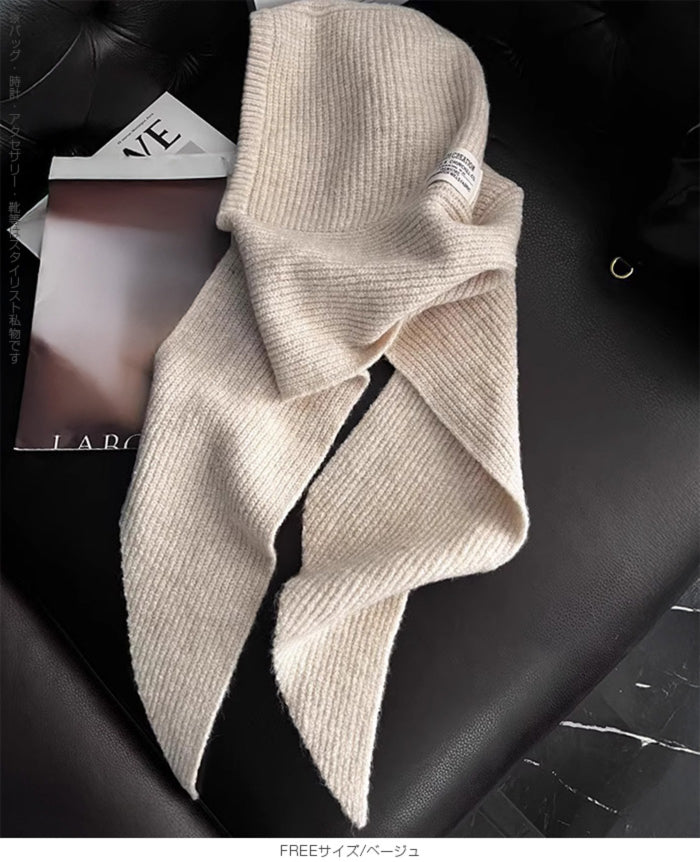 ストールリブニットフーディー