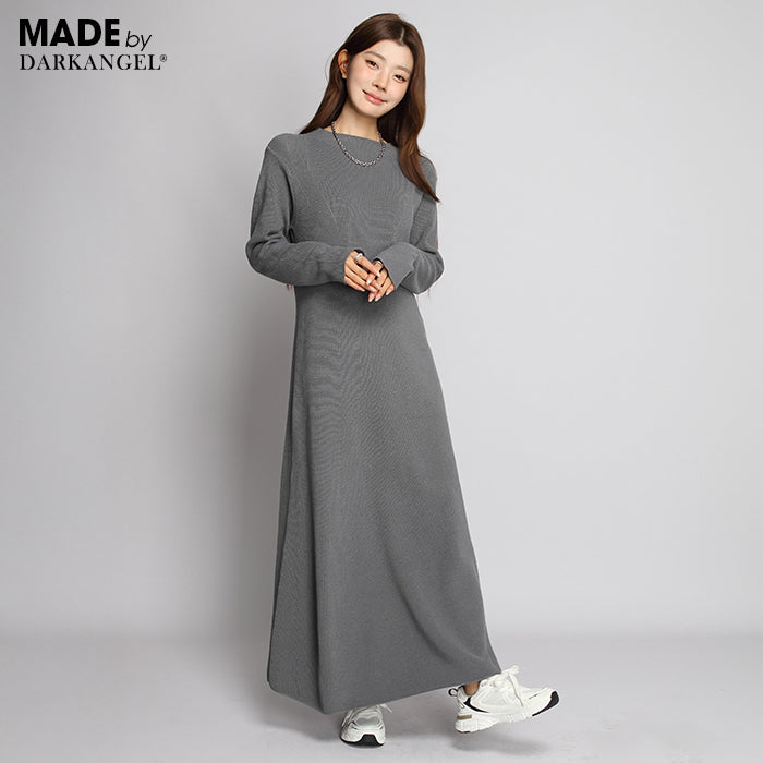 Aラインニットワンピース