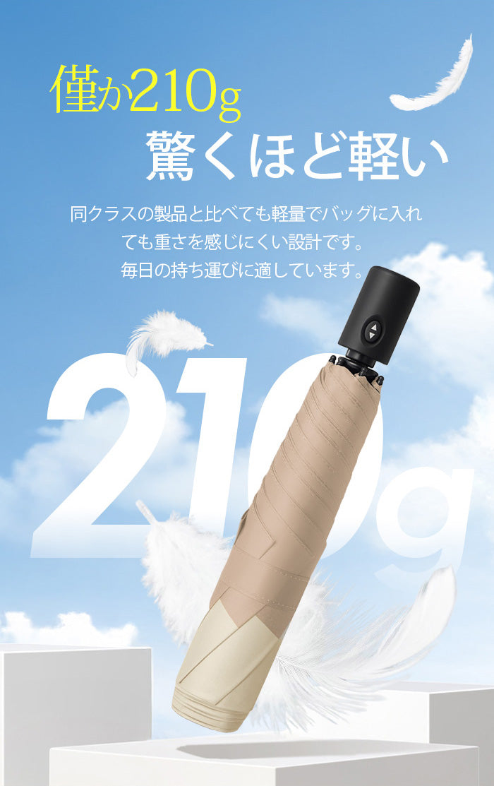 晴雨兼用コンパクト折りたたみ傘 自動開閉