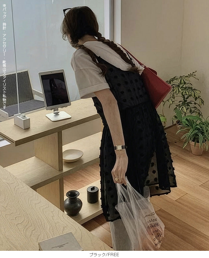 シアードットキャミワンピ
