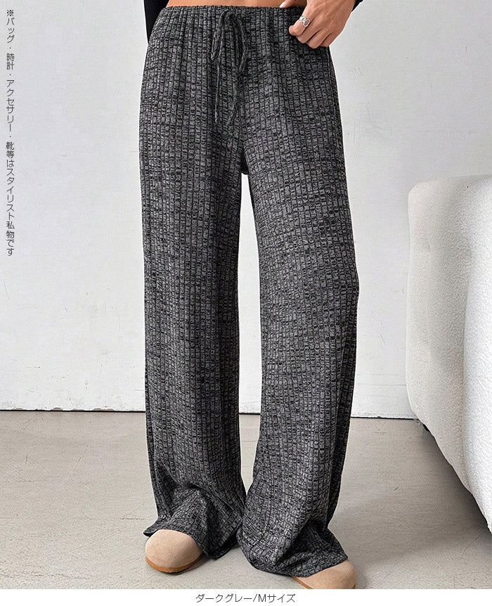 ウエストゴムストレートパンツ