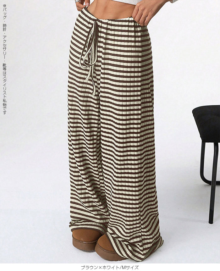 ウエストゴムストレートパンツ