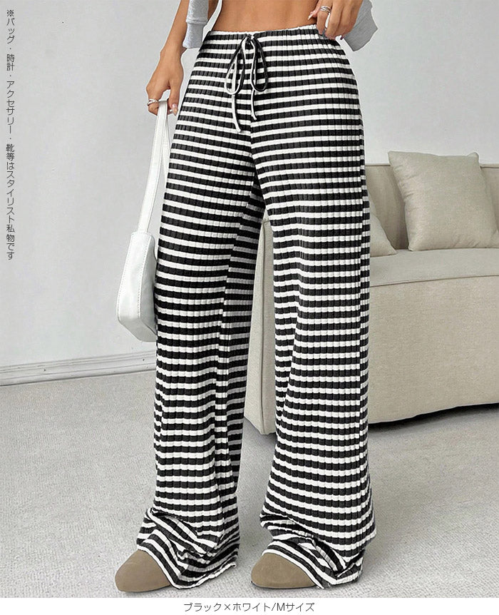 ウエストゴムストレートパンツ