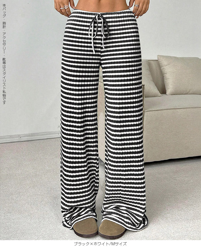 ウエストゴムストレートパンツ
