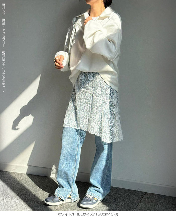 レイヤードレーススカート
