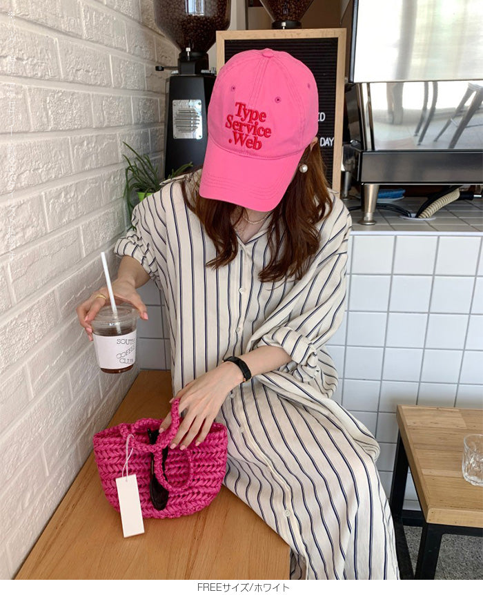 ロング丈シャツワンピース