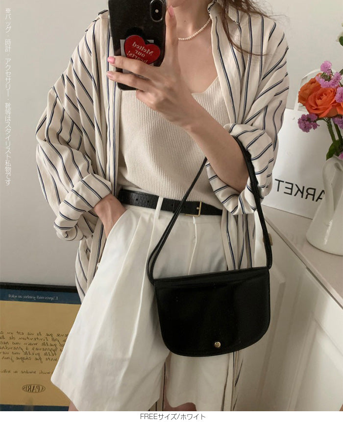 ロング丈シャツワンピース