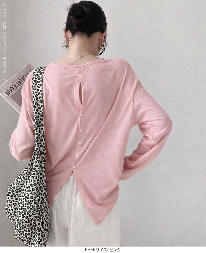 バックボタンシアートップス