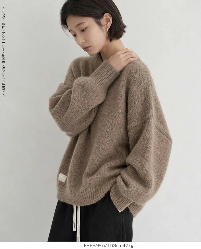 モヘアライクオーバーニット