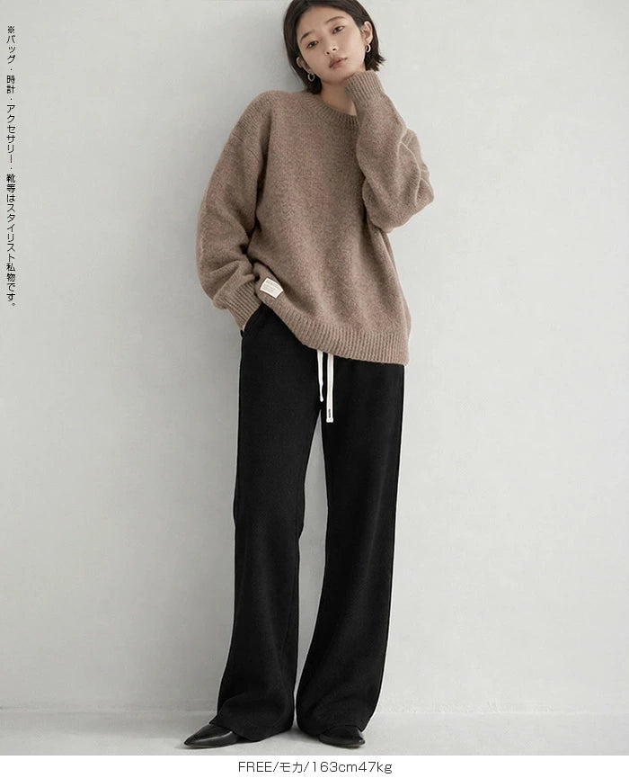 モヘアライクオーバーニット