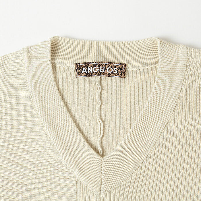 アシンメトリードルマンニットプルオーバー