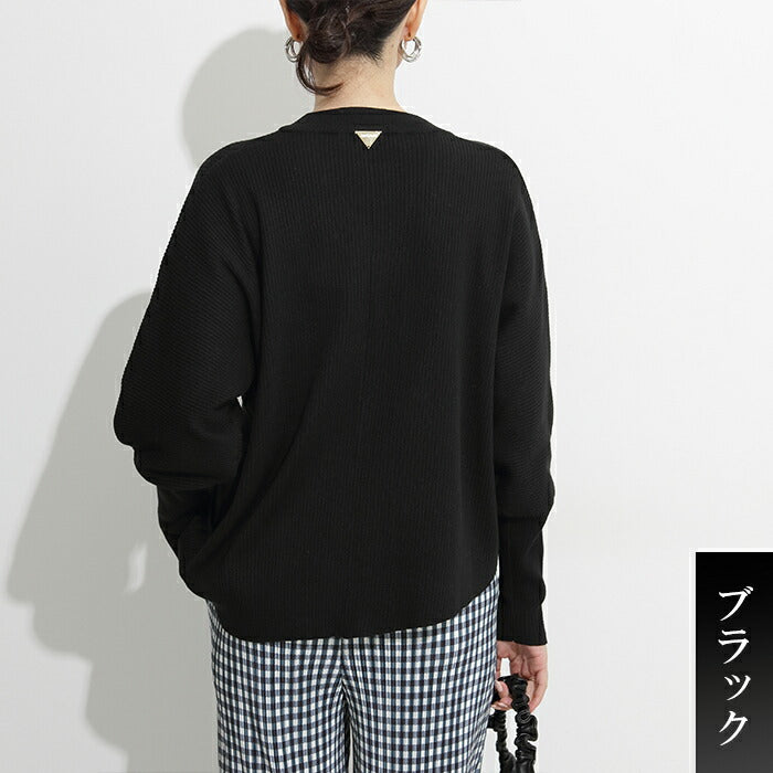 アシンメトリードルマンニットプルオーバー