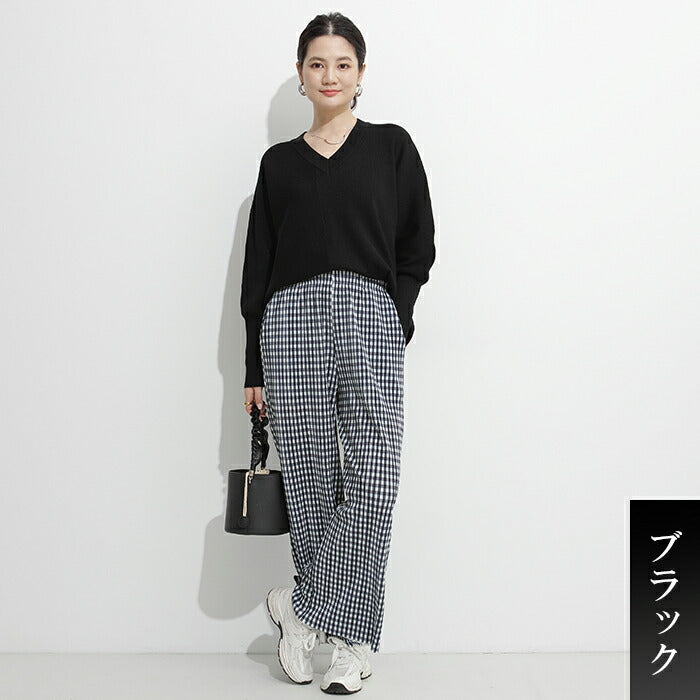 アシンメトリードルマンニットプルオーバー