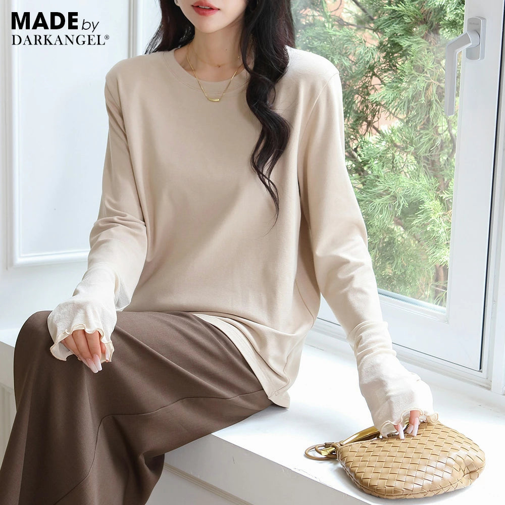 シアーカフスカットソー