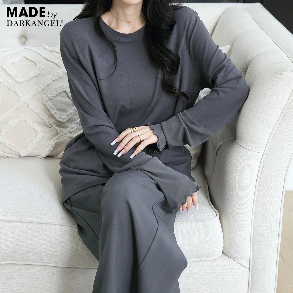 シアーカフスカットソー