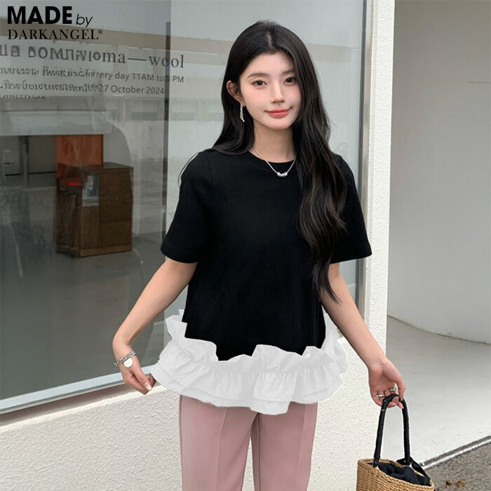 裾フリルブラウス