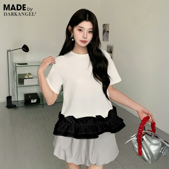 裾フリルブラウス