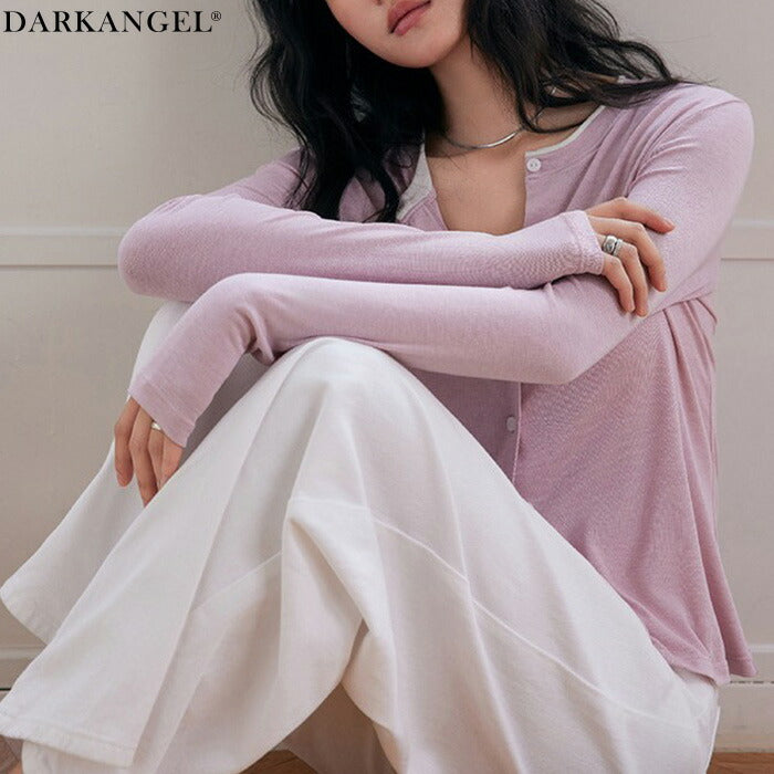 配色ベーシックカーディガン