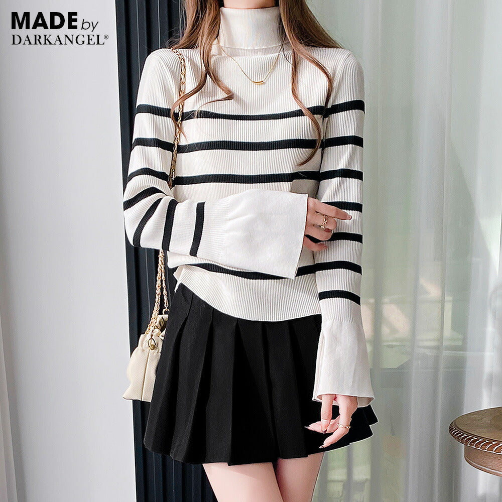 スリーブニットトップス