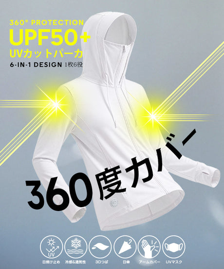 完全防備UVカットパーカー