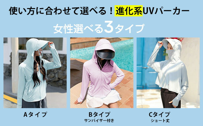 完全防備UVカットパーカー