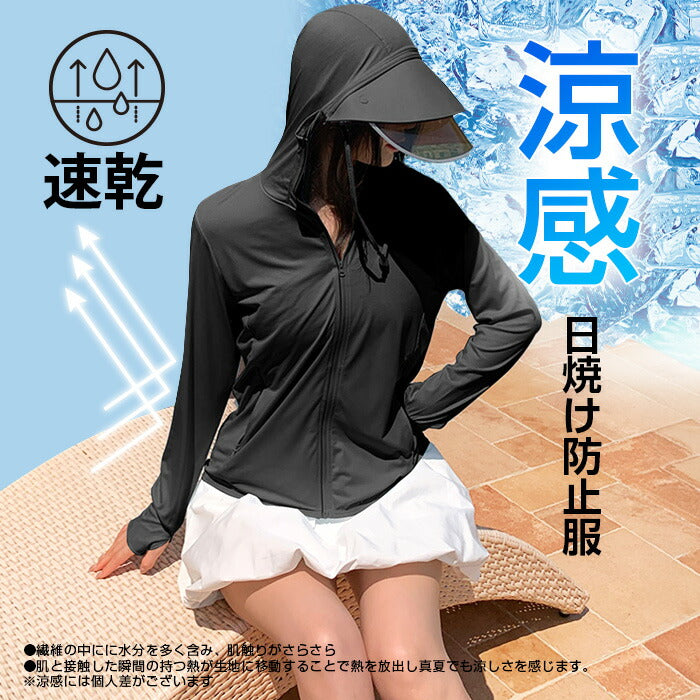 完全防備UVカットパーカー