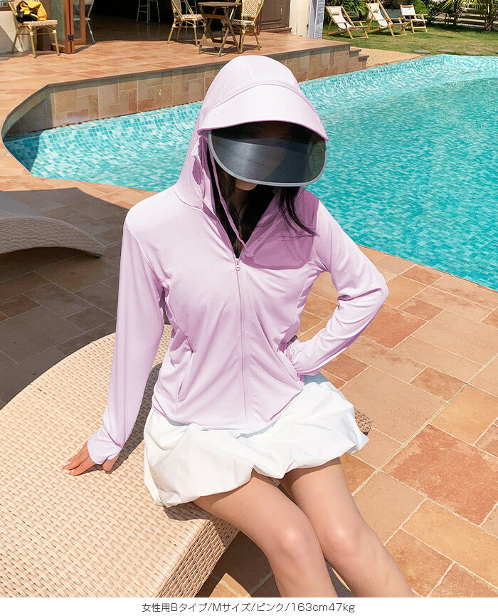 マスク付き UVパーカー｜フルフェイス ラッシュガード UPF50+