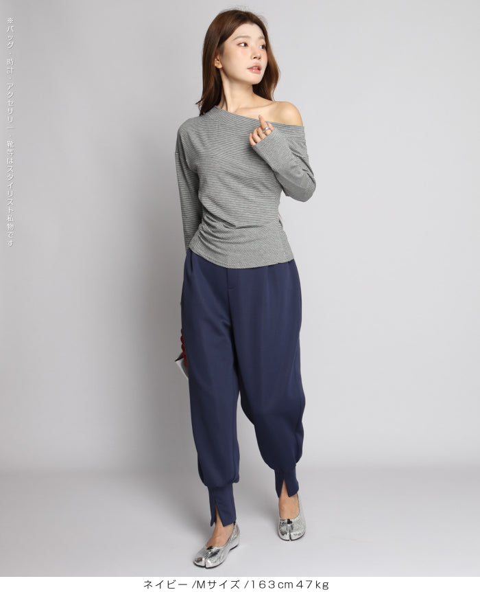 裾スリットジョガーパンツ